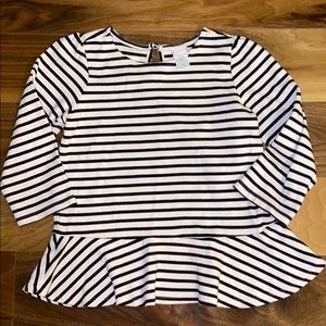 Janie and Jack pink/ black long sleeve top…